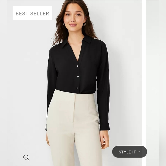 Ann Taylor Cream and Black Blouses (NWOT Black, NWT Cream) - Picture 13 of 16